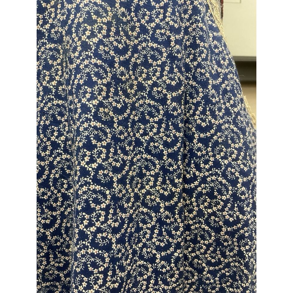 Gunne Sax by Jessica McClintock prairie midi dress blue and white calico MINT - Picture 5 of 16